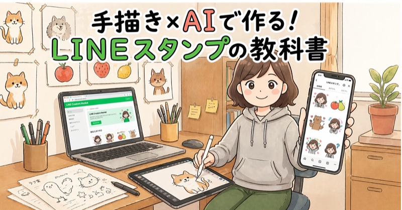 手描き×AIで作る！LINEスタンプの教科書